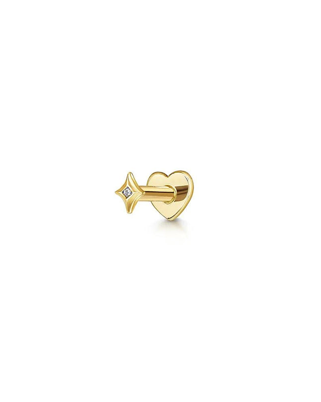 AIDE Heart Round Ball Flat Helix Piercing Earring 925 Sterling Silver Ear Studs Geometric Zircon Exquisite Trinket Studs Aretes