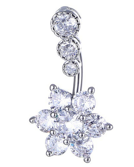 Crystal Belly Button Ring Animal Shape Belly Piercing Stainless Steel Heart Navel Curved Barbell Rings Sexy Body Jewelry
