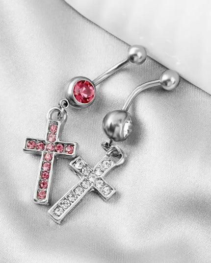 Sexy Cross Belly Navel Piercing Stainless Steel Fashion Belly Ring For Women Body Jewelry