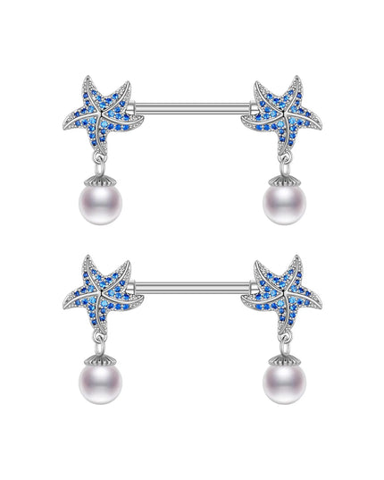 2pcs Animal Plant Series Nipple Piercing Shield Barbell for Women Both Sides Screwed Sexy Body Nipple Ring Piercings Nombril