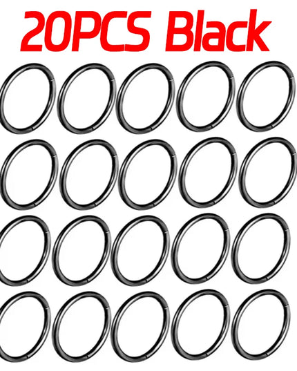 Nose Rings Septum Piercing Clicker Nose Hoops Piercings Titanium Hinged Segment Rings Helix Piercing Unisex Body Jewelry Earring