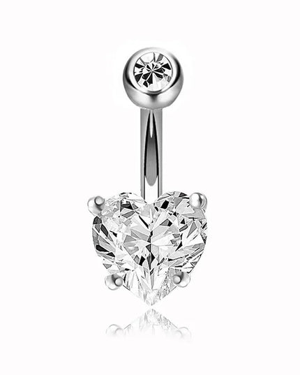 Steel Belly Button Rings for Women Girls Crystal Piercing Navel Ring Bar Drop Dangle Body Belly Navel Fashion Body Jewelry