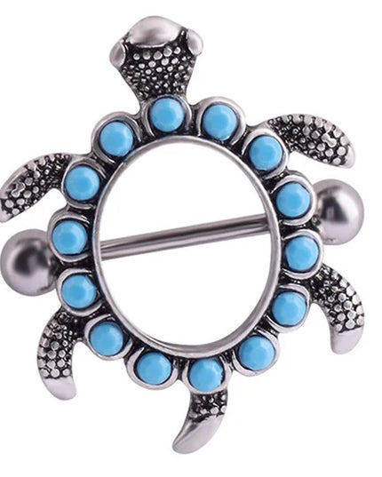 Straight Rod Snake Wing Nipple rings Breast Ring Heart Shaped Adjustable Nipple Piercing Human Jewelry