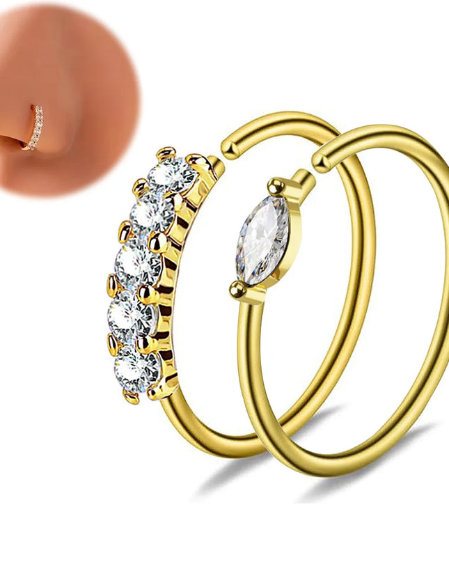 316L Stainless Steel Nose Ring Hoop 20G Cartilage Tragus Helix Conch Nose Piercing Jewelry Hoop Stud Unisex Minimalist