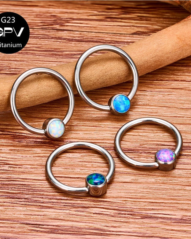 G23 Titanium Nose Ring Middle Clip Ball Popular Men's And Women's Punk Puncture Jewelry Nasal Septum Ring