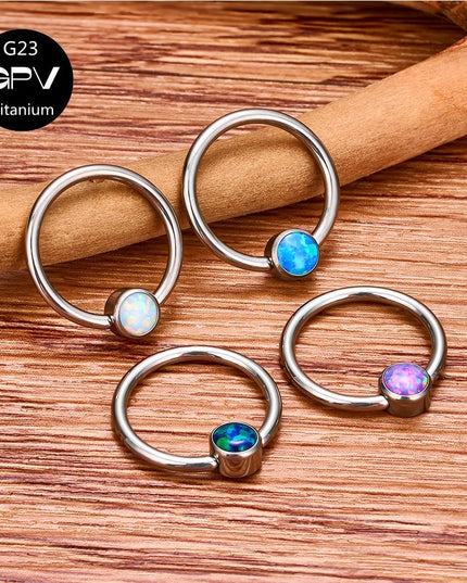 G23 Titanium Nose Ring Middle Clip Ball Popular Men's And Women's Punk Puncture Jewelry Nasal Septum Ring