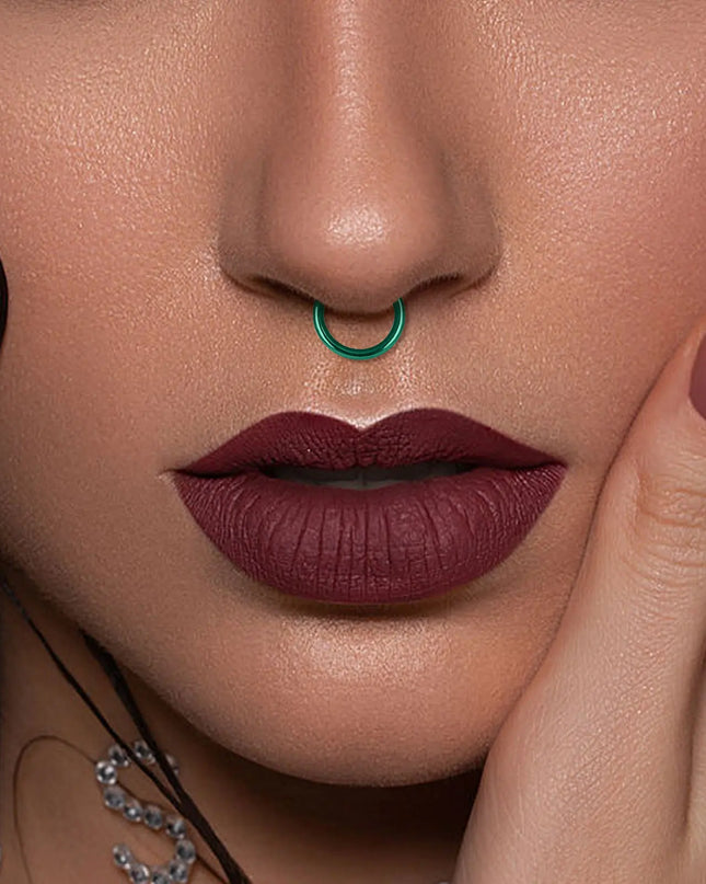 Nose Rings G23 Titanium Lip Ring For Women And Men Piercing Jewelry Hoop Earrings Mixed Color Body Clips Hinged