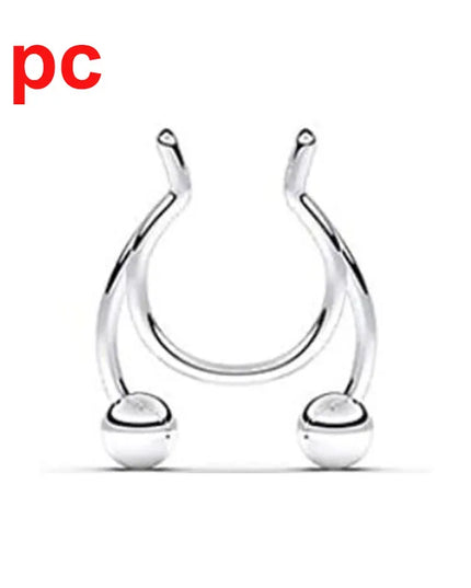 Punk C Shape Steel Nose Ring Horseshoe Lip Ring puncture Hook Clip Earrings Septum  No Allergic Body Piercing Jewelry Nose Rings