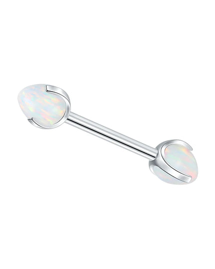 1Pc Titanium Nipple Piercing Jewelry Internally Threaded Nipple Barbell Mamilo Piercing Prong Set Heart CZ Nipple Rings Women