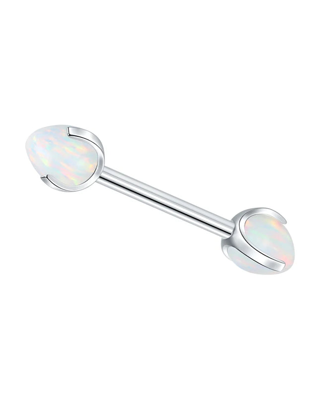 1Pc Titanium Nipple Piercing Jewelry Internally Threaded Nipple Barbell Mamilo Piercing Prong Set Heart CZ Nipple Rings Women