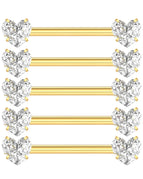 Gold Color - 5PCS / 14G 1.6x14x5mm