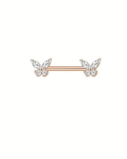 BESTEEL Belly Button Rings Stainless Steel Nipple Rings 14G Navel Barbell Belly Piercing Nipple Piercing Jewelry for Women