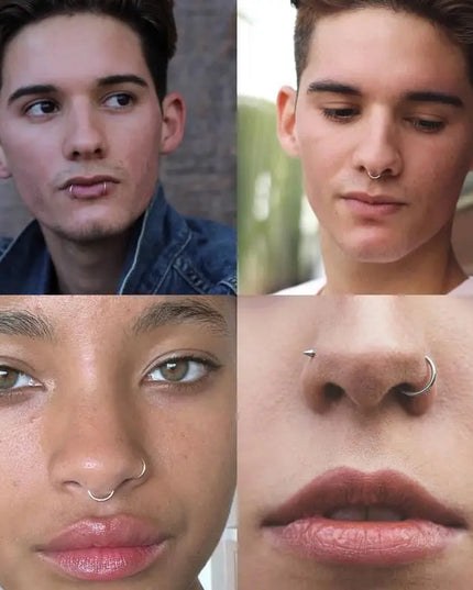 18G  316L Surgical Steel Nose Ring Hoop, Cartilage Hoop Earrings for Women Men  Piercing Jewelry 6mm/8mm/10mm/12mm