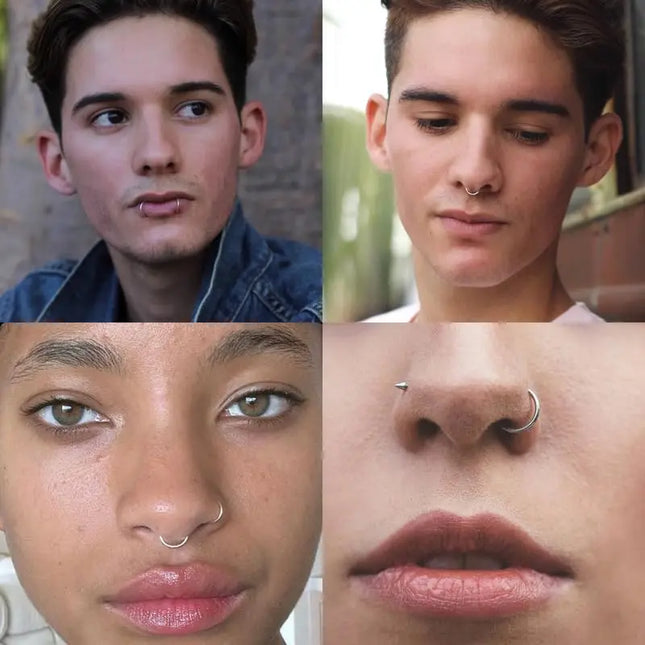 18G  316L Surgical Steel Nose Ring Hoop, Cartilage Hoop Earrings for Women Men  Piercing Jewelry 6mm/8mm/10mm/12mm