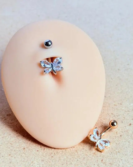 Belly Button Ring Trendy Dragonfly Butterfly Shape Sexy Comfort Fit Navel Piercing Jewelry for Girls Pool Party Beach Trip