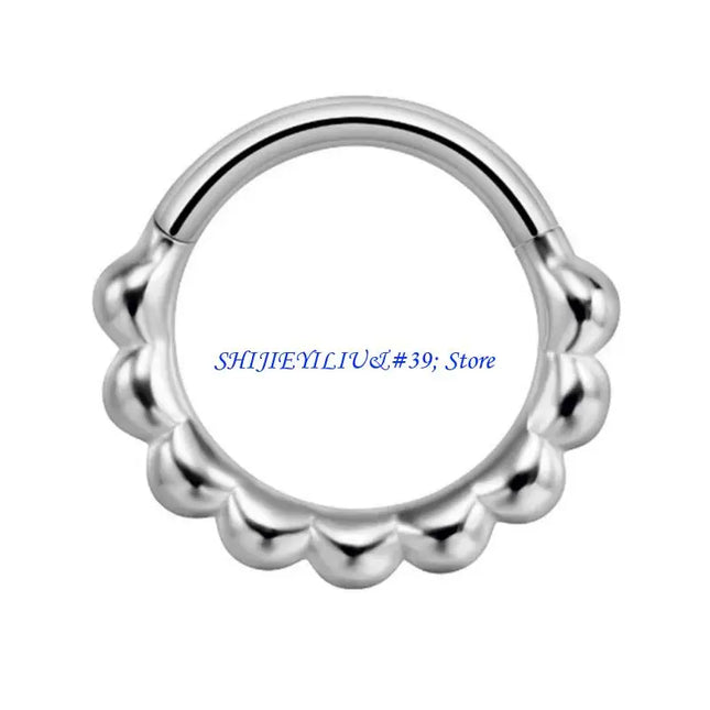 E21F Comfortable Wear Seamless Nose Rings with Heart Polished Surfaces Nose Jewelry Suitable for Easy Wear