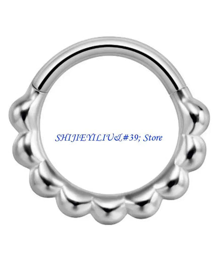 E21F Comfortable Wear Seamless Nose Rings with Heart Polished Surfaces Nose Jewelry Suitable for Easy Wear
