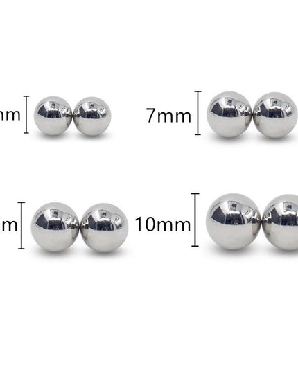 1Pair Ultra Powerful Magnet Nipple Piercing Women Balls Clamps Strong Magnetic Clitoris Bondage Sexy Body Piercing for Couple