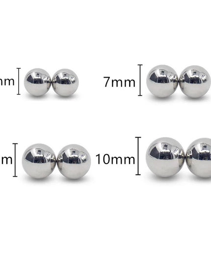 1Pair Ultra Powerful Magnet Nipple Piercing Women Balls Clamps Strong Magnetic Clitoris Bondage Sexy Body Piercing for Couple