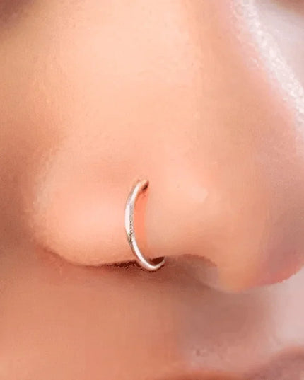 1/2pcs Nose Ring Clips Septum Ring Hoop Cartilage Tragus Helix Small Piercing Nose Rings  For Women Body Jewelry Accessories