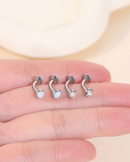 1PC Floating Belly Button Rings Titanium Curved Barbell Navel Piercing 14G 10/12mm Belly Bar Navel Earrings Sexy Jewelry Women