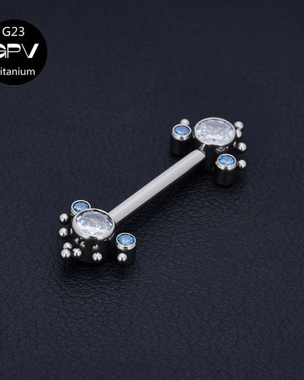 Titanium Nipple Stud G23 One End Fixed And The Other End Inserted With A Pin 14G Punk Female Sexy Piercing Jewelry Nipple Stud