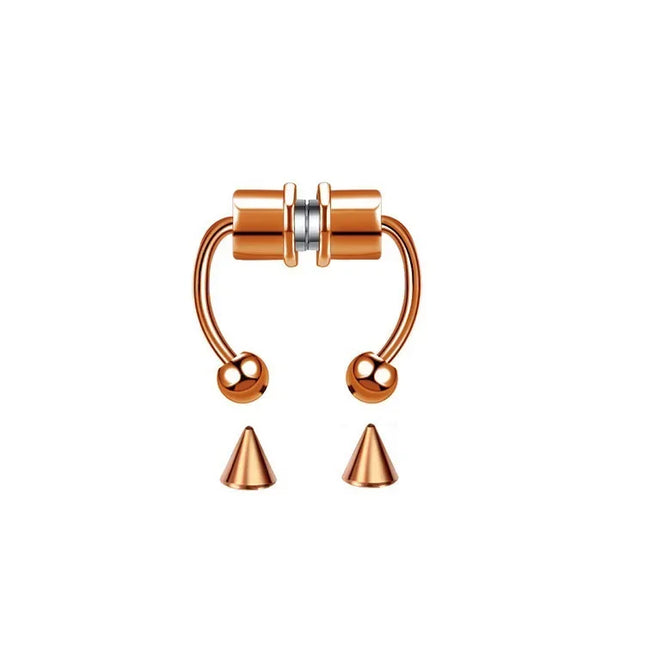 Stainless Steel Magnet Nose Ring Fake Piercing Horseshoe Rings Nose Clip Non-pierced Nose Hoop Fashion Women Men Body Jewelry