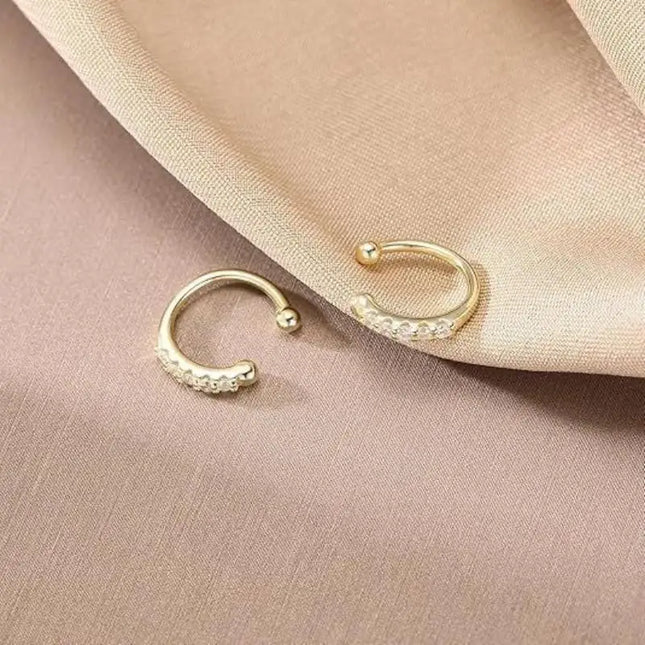Non Piercing Nose Ring Cuff Sparkling Cubic Zirconia 2 Color Options Lightweight Comfortable Nose Jewelry for Concert Outfits