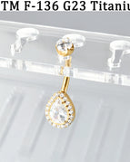 1PC Golden / Navel & Bell Button Rings / 1.6X10mm|body|Geometric