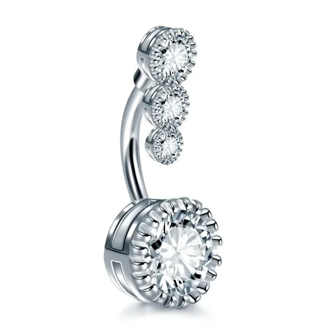 1Pc Surgical Steel Belly Button Ring Navel Nombril Piercing CZ Belly Ring Sexy Women Belly Piercing Body Jewelry Ombligo 14G