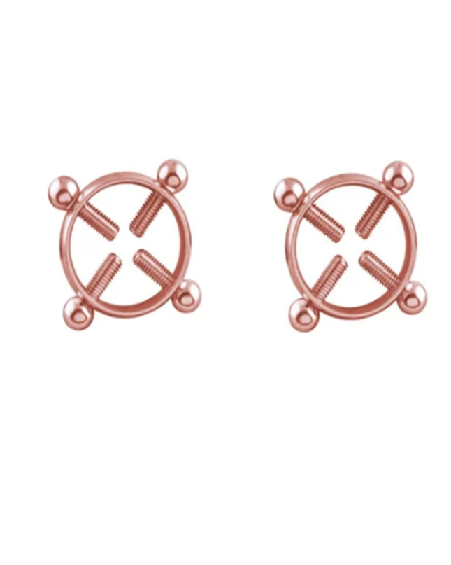 1Pair Fashion Stainless Steel Adjustable Nipple Ring For Women, Various Colors Clip On Nipple Rings Fake Nipple Piercing Jewelry