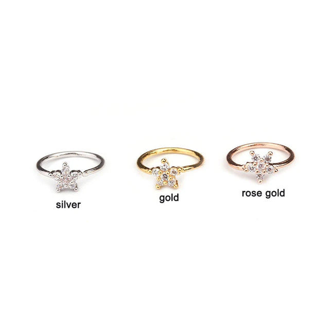 Nose Rings Hoops Set for Women Men, 20G Gold/Silver Hypoallergenic Surgical Stainless Steel Nose Hoops Hinged Clicker Rings