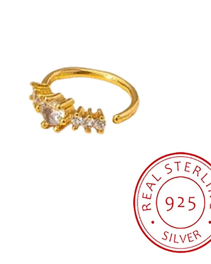 Simple Single Row Geometric S925 Silver Yellow Nose Ring Women's Body Perforated Ring Decorative Nails Daily Commuting