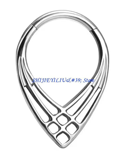 E21F Comfortable Wear Seamless Nose Rings with Heart Polished Surfaces Nose Jewelry Suitable for Easy Wear