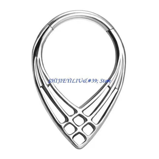 E21F Comfortable Wear Seamless Nose Rings with Heart Polished Surfaces Nose Jewelry Suitable for Easy Wear