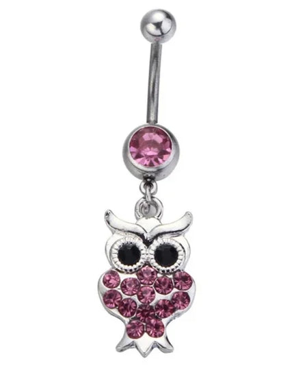Steel Belly Button Rings Pink Crystal Piercing Navel Heart Style Navel Piercing Earring Belly Piercing Sexy Body Jewelry Ombligo
