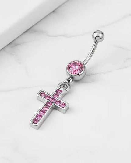 Sexy Cross Belly Navel Piercing Stainless Steel Fashion Belly Ring For Women Body Jewelry