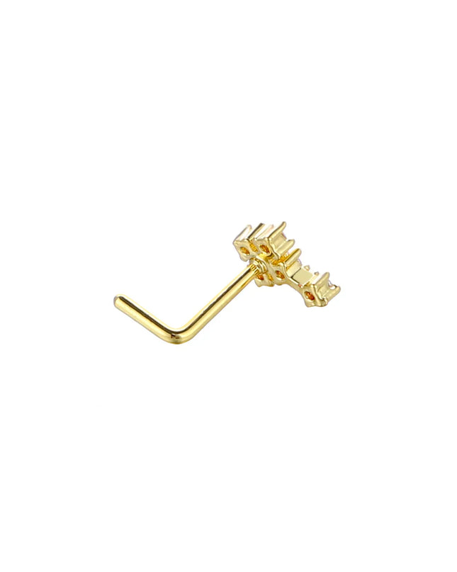 20G Cross Nose Rings for Women for Men L Bend Nose Studs Hoop Nose Ring Body Piercing Jewelry Fashion Trendy