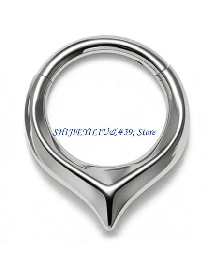 E21F Comfortable Wear Seamless Nose Rings with Heart Polished Surfaces Nose Jewelry Suitable for Easy Wear