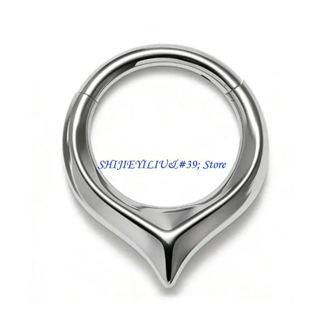E21F Comfortable Wear Seamless Nose Rings with Heart Polished Surfaces Nose Jewelry Suitable for Easy Wear
