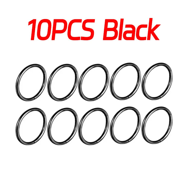 Nose Rings Septum Piercing Clicker Nose Hoops Piercings Titanium Hinged Segment Rings Helix Piercing Unisex Body Jewelry Earring