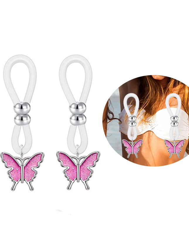 Sexy Women Piercing Rings Bra Nipple Hoops Butterfly Nipple Ring Nipple Piercing Body Jewelry Body Piercing Nipple Bar Rings