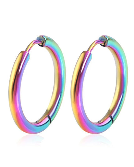 1 pair Women/Man Stainless Steel Small Hoops Earring Piercing Ear Cartilage Tragus Simple Thin Circle Anti-allergic Ear Buckle