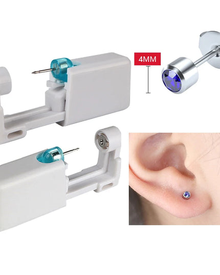 Ear Piercing Gun Disposable Disinfect Safety Earring Piercer Kit Studs Nose Ring Piercing Machine Body Jewelry Tool 17 Colors
