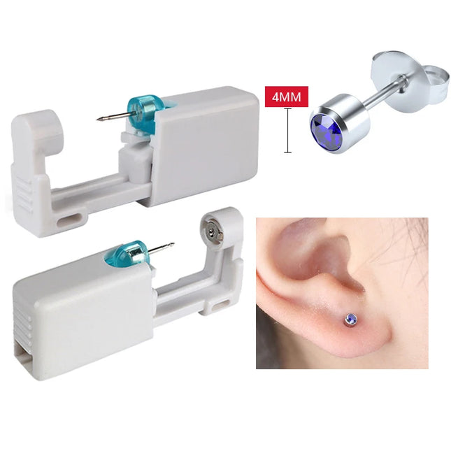 Ear Piercing Gun Disposable Disinfect Safety Earring Piercer Kit Studs Nose Ring Piercing Machine Body Jewelry Tool 17 Colors