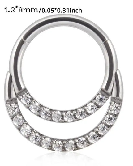 P9FE Stylish Women's Nose Rings Accessory Fashionable Nose Rings with Diamond Enhancement Dazzling Earring Adornment Charm