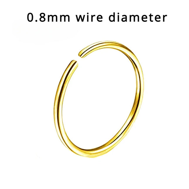 Nose Rings Hoops Double Septum Rings Cartilage Hoop Earring Piercing Nariz Open Stacked Hoop Nose Rings for Women and Men Gift