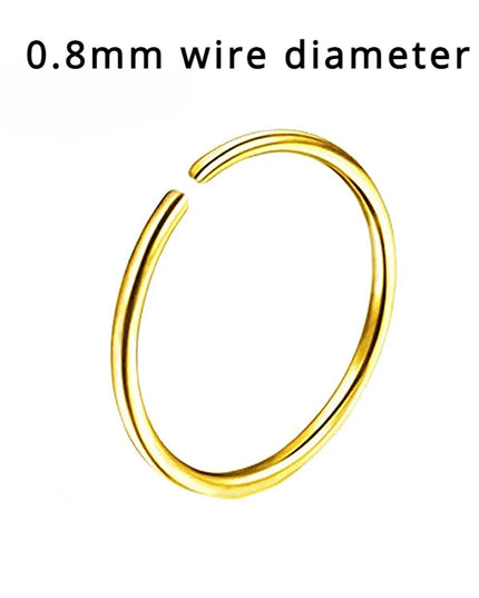 Nose Rings Hoops Double Septum Rings Cartilage Hoop Earring Piercing Nariz Open Stacked Hoop Nose Rings for Women and Men Gift