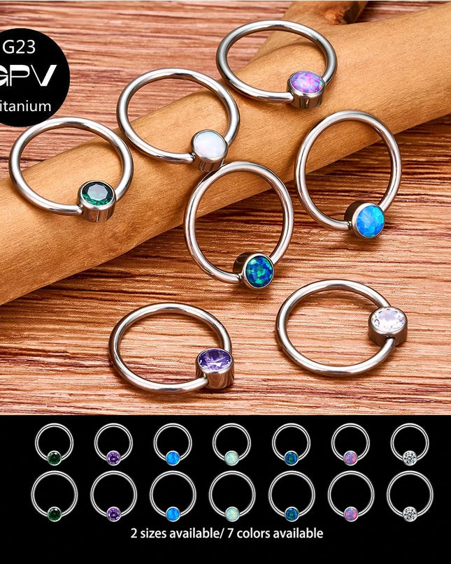 G23 Titanium Nose Ring Middle Clip Ball Popular Men's And Women's Punk Puncture Jewelry Nasal Septum Ring