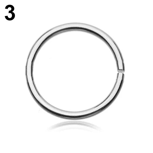 1/2pcs Nose Ring Clips Septum Ring Hoop Cartilage Tragus Helix Small Piercing Nose Rings  For Women Body Jewelry Accessories